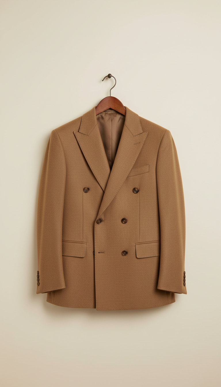Veste croisée camel héritage