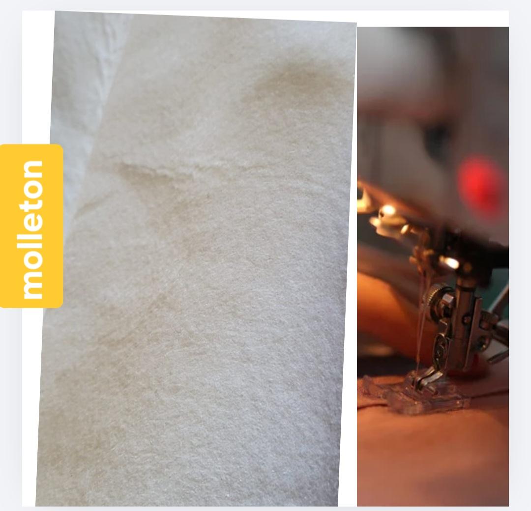 2m thermocollant souple molleton largeur 50cm