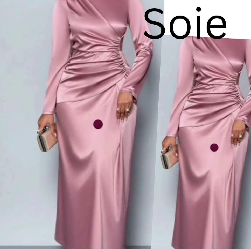 1m soie rose couleur pour couture
