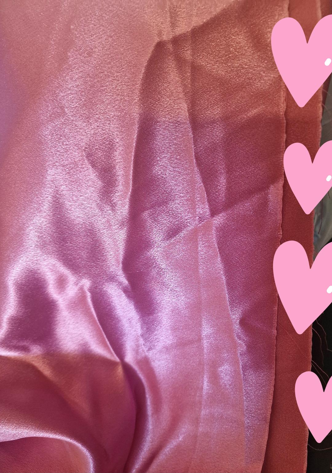 1m soie rose couleur pour couture